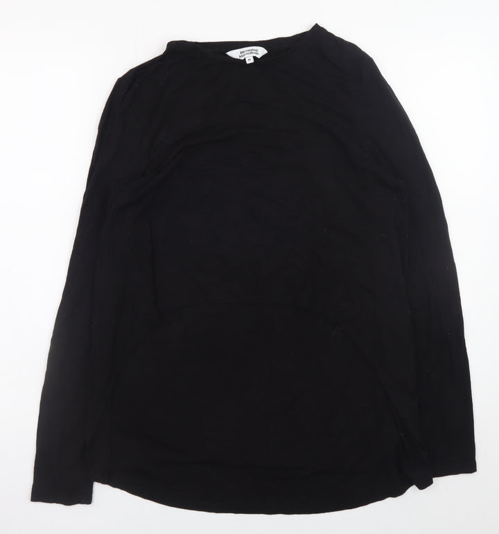Blooming Marvellous Womens Black Maternity Long Sleeve Cotton Blouse Size 14