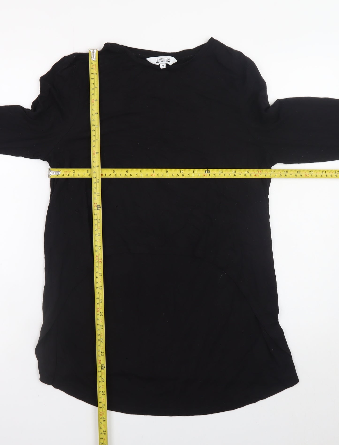 Blooming Marvellous Womens Black Maternity Long Sleeve Cotton Blouse Size 14