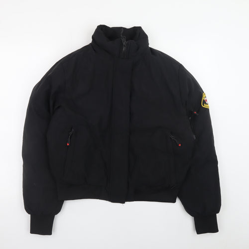 Zavetti Canada Mens Black Bomber Jacket S Full Zip Lined