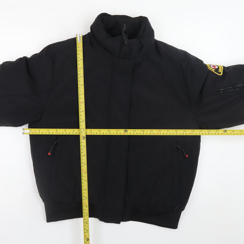 Zavetti Canada Mens Black Bomber Jacket S Full Zip Lined