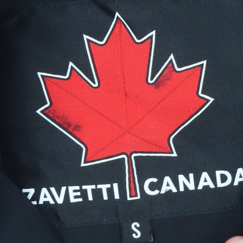 Zavetti Canada Mens Black Bomber Jacket S Full Zip Lined