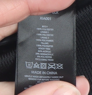 Zavetti Canada Mens Black Bomber Jacket S Full Zip Lined