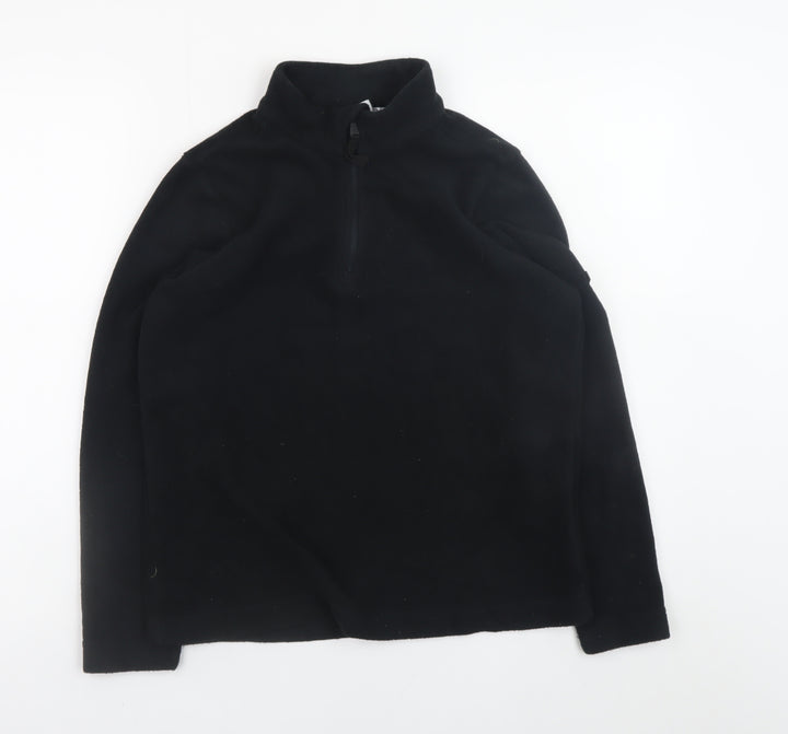 TOG24 Black Fleece 1/4 Zip Pullover Sweatshirt Teens Size 164