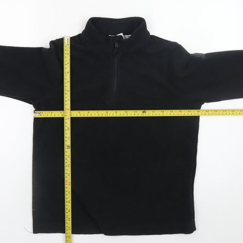 TOG24 Black Fleece 1/4 Zip Pullover Sweatshirt Teens Size 164