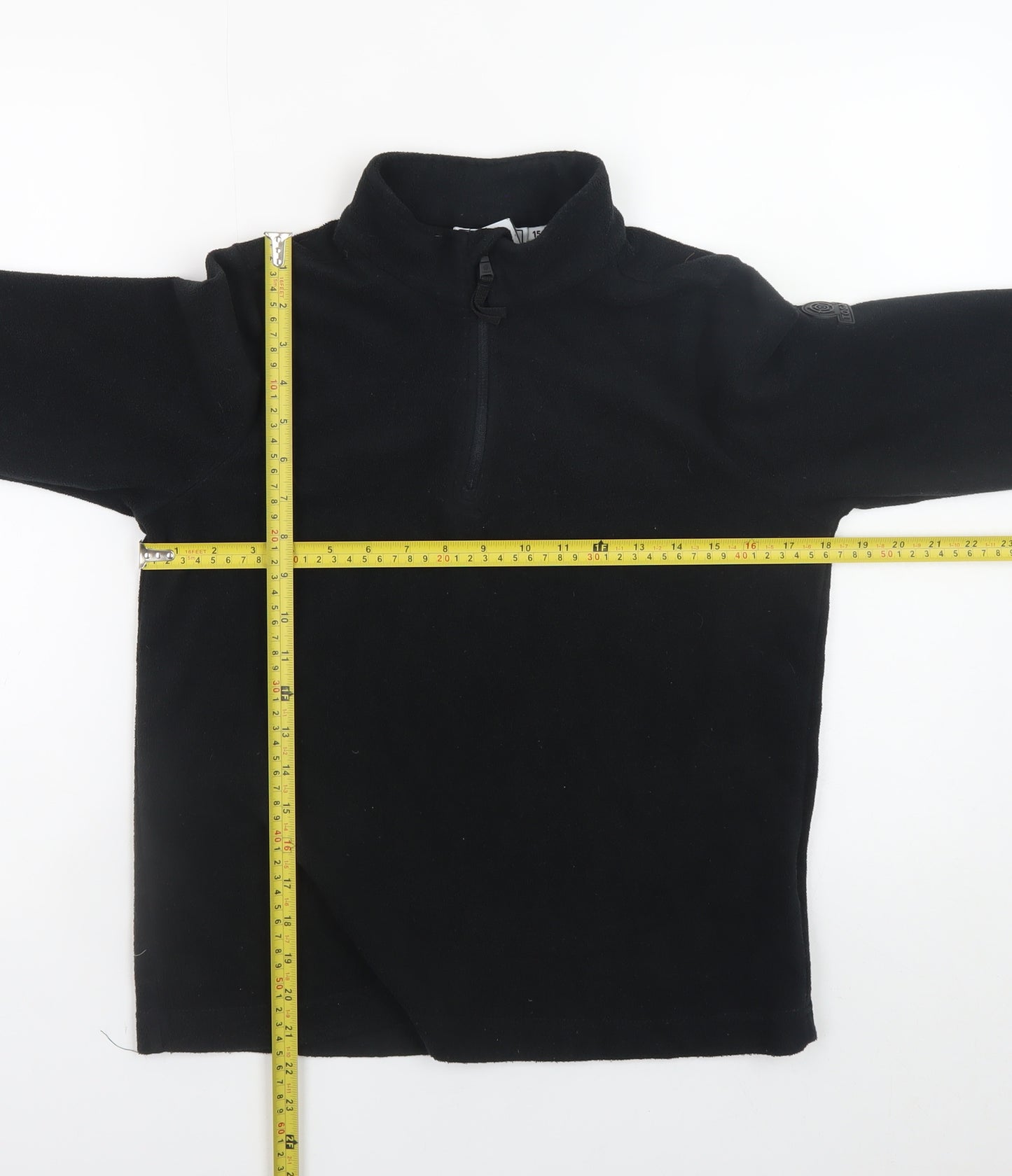 TOG24 Black Fleece 1/4 Zip Pullover Sweatshirt Teens Size 164