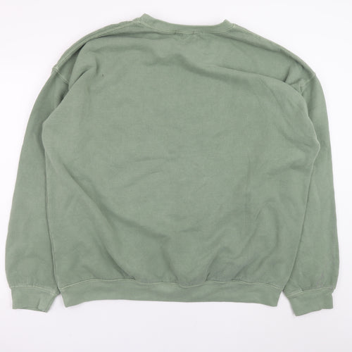 Nasty Gal Women’s Green Wellness Graphic Pullover Sweatshirt UK 24/26