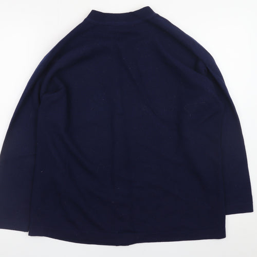Selfridges Womens Blue Wool V-Neck Cardigan Size L