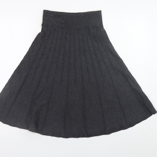 Phase Eight Women's Black Midi A-Line Wool Stretch Skirt Size 8