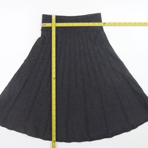 Phase Eight Women's Black Midi A-Line Wool Stretch Skirt Size 8