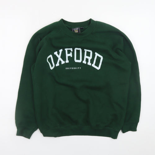 Oxford University Girls Green Pullover Sweatshirt 12-13 Years Fleece Logo