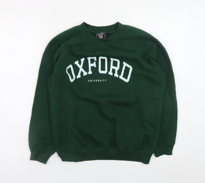 Oxford University Girls Green Pullover Sweatshirt 12-13 Years Fleece Logo