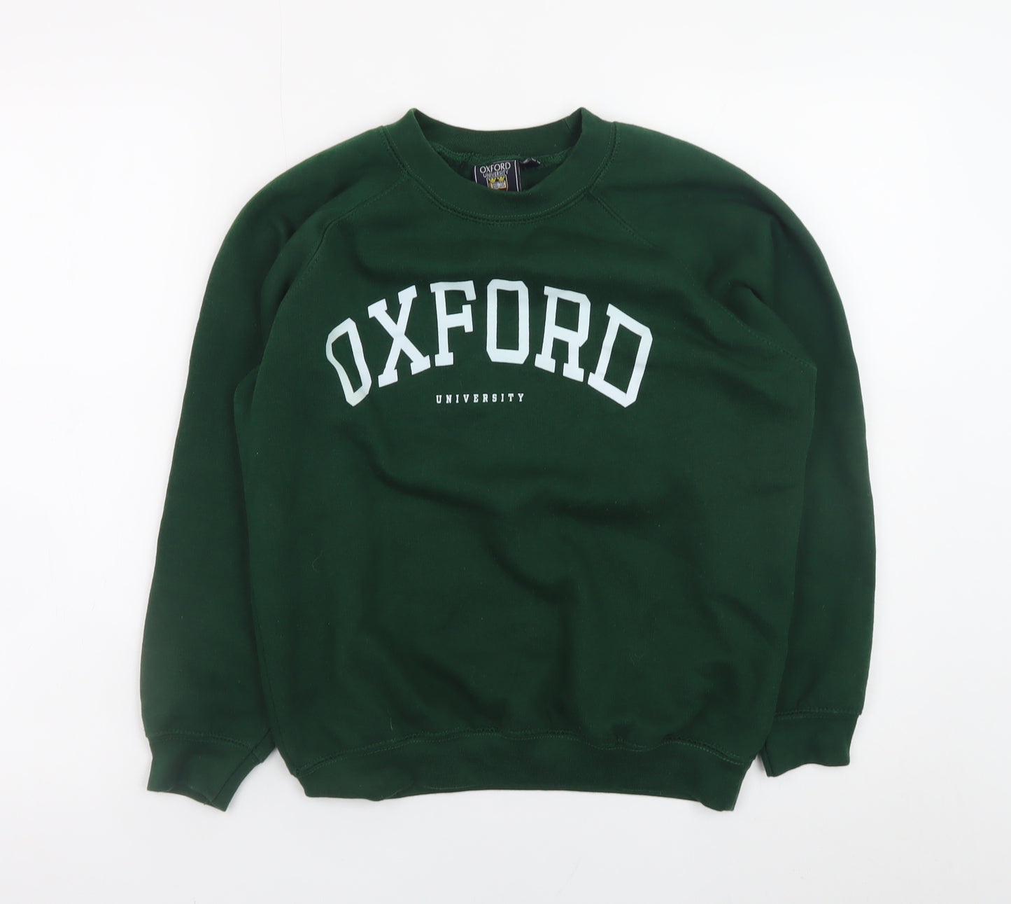 Oxford University Girls Green Pullover Sweatshirt 12-13 Years Fleece Logo