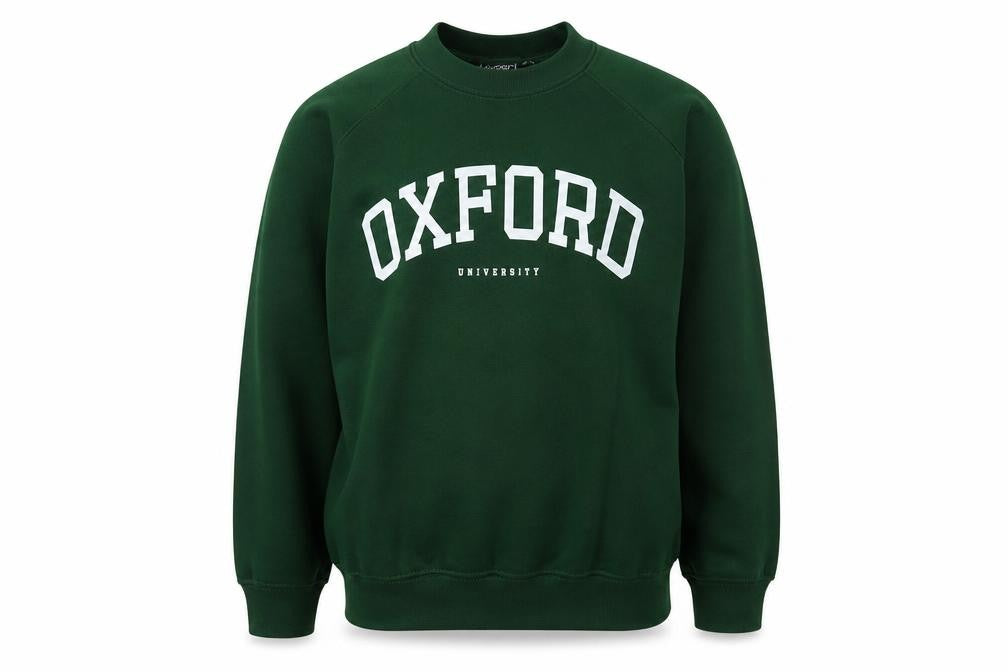 Oxford University Girls Green Pullover Sweatshirt 12-13 Years Fleece Logo