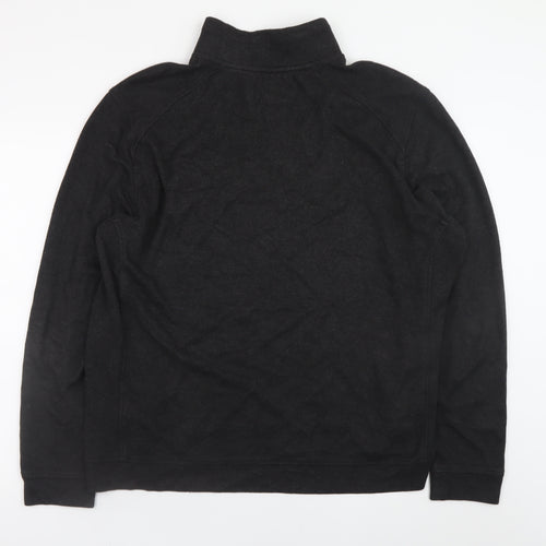 Ted Baker Mens Black 7XL 1/2 Zip Wool Blend Jumper