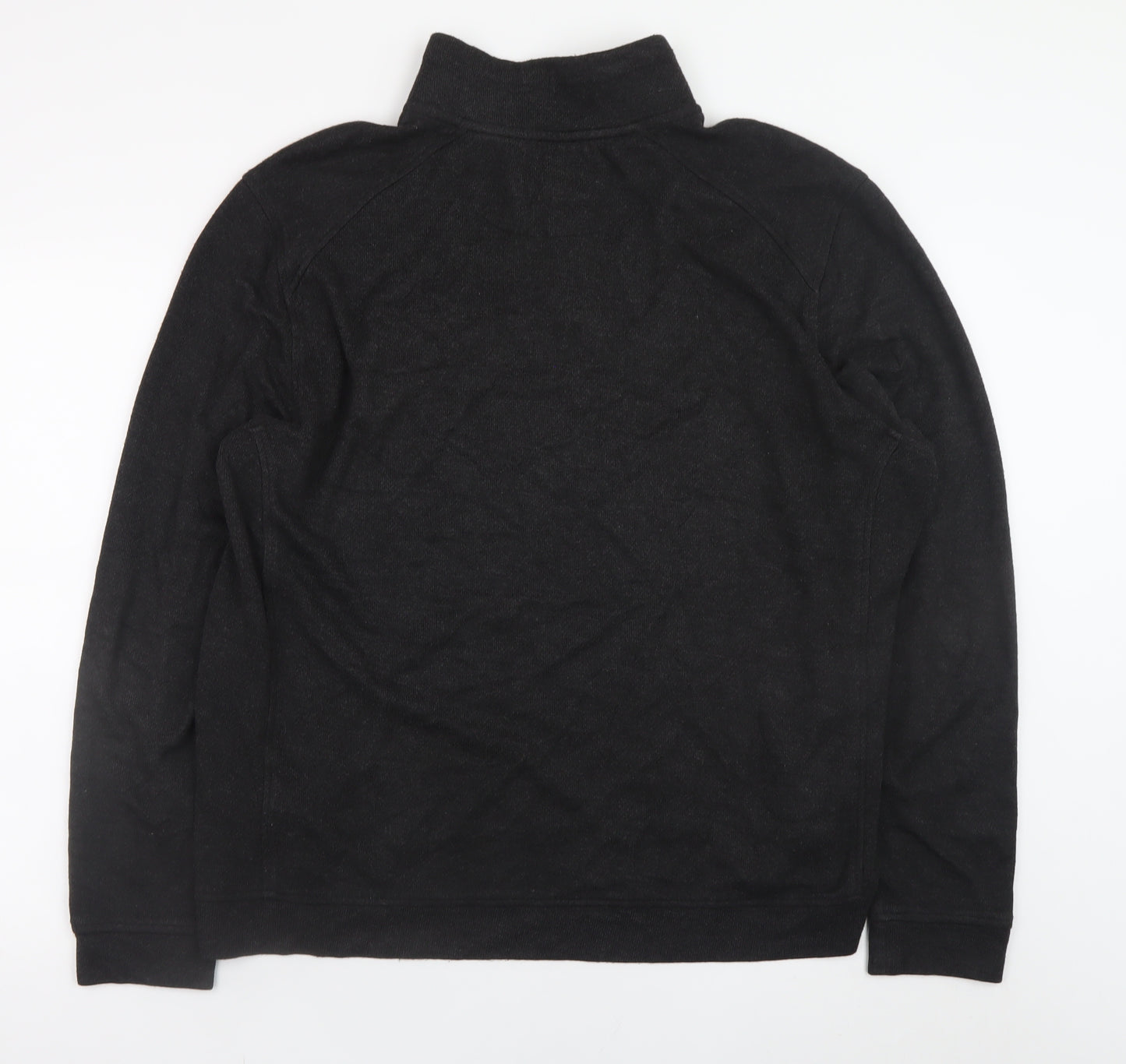 Ted Baker Mens Black 7XL 1/2 Zip Wool Blend Jumper