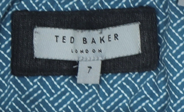 Ted Baker Mens Black 7XL 1/2 Zip Wool Blend Jumper