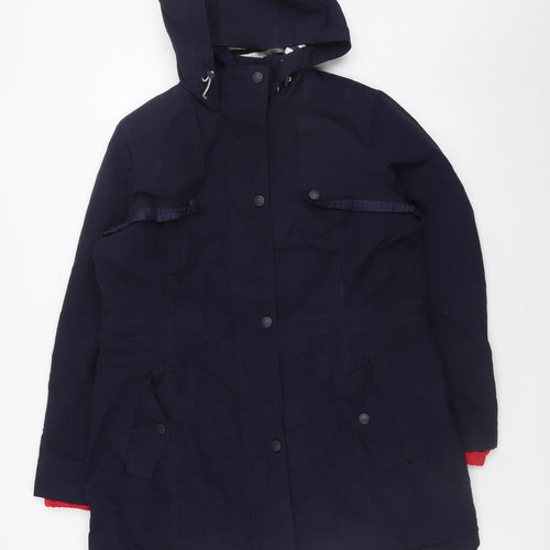 Marks and Spencer Women's Navy Hooded Parka Coat UK 14