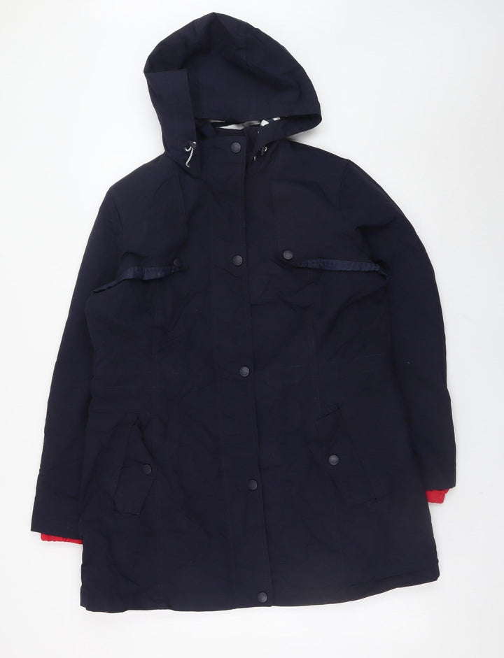 Marks and Spencer Women's Navy Hooded Parka Coat UK 14