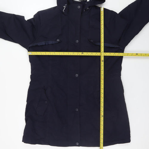 Marks and Spencer Women's Navy Hooded Parka Coat UK 14