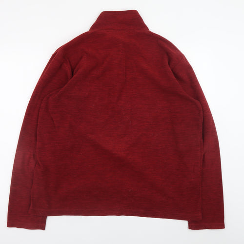 Hi Gear Men's Red XL 1/4 Zip Fleece Jacket Outdoor Hiking Top