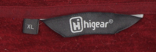 Hi Gear Men's Red XL 1/4 Zip Fleece Jacket Outdoor Hiking Top