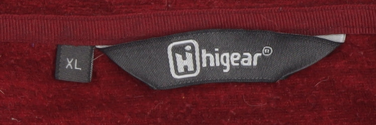 Hi Gear Men's Red XL 1/4 Zip Fleece Jacket Outdoor Hiking Top
