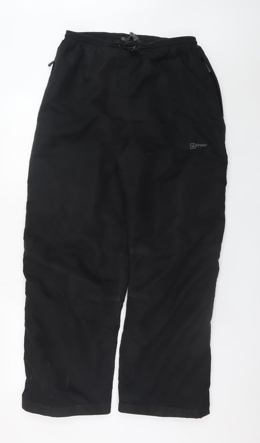Hi Gear Men's Black Waterproof Rain Trousers L Lightweight Outdoor Wear