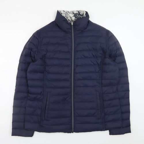 Frandsen Women's Blue Quilted Down Puffer Jacket Size 14