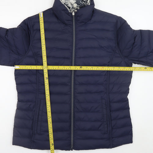 Frandsen Women's Blue Quilted Down Puffer Jacket Size 14