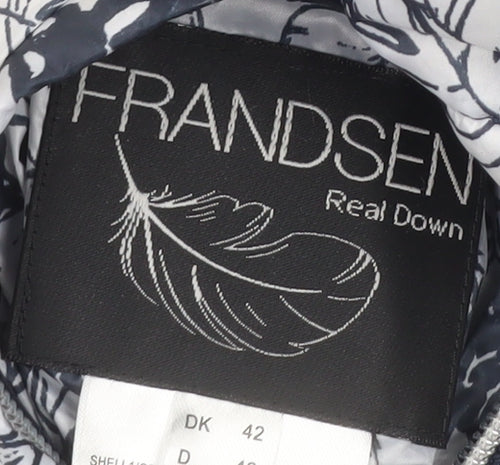 Frandsen Women's Blue Quilted Down Puffer Jacket Size 14