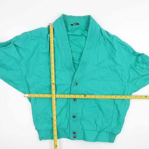 Marks and Spencer Womens Green Cotton Bomber Jacket Size S