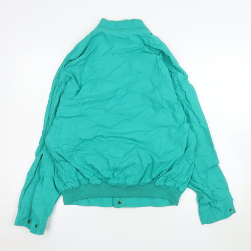 Marks and Spencer Womens Green Cotton Bomber Jacket Size S
