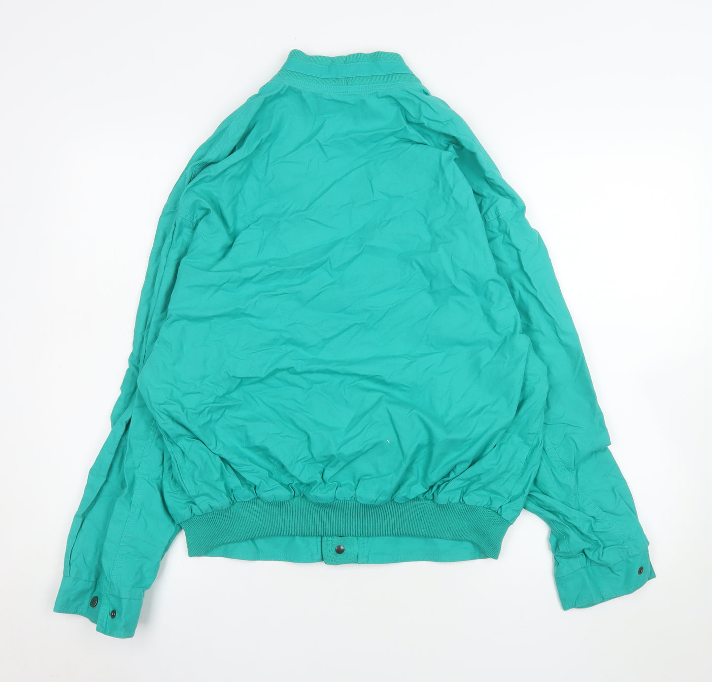 Marks and Spencer Womens Green Cotton Bomber Jacket Size S