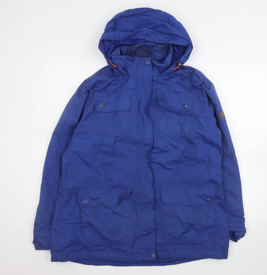 Regatta Women's Blue Long Hooded Waterproof Parka Jacket UK 20