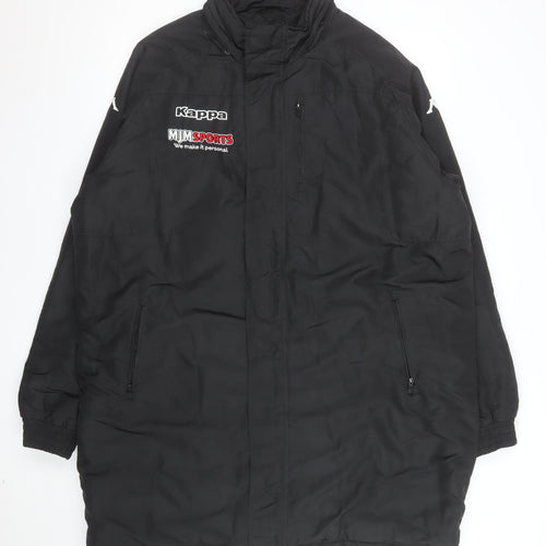 Kappa Men’s Black XL Long Lined Winter Parka Coat