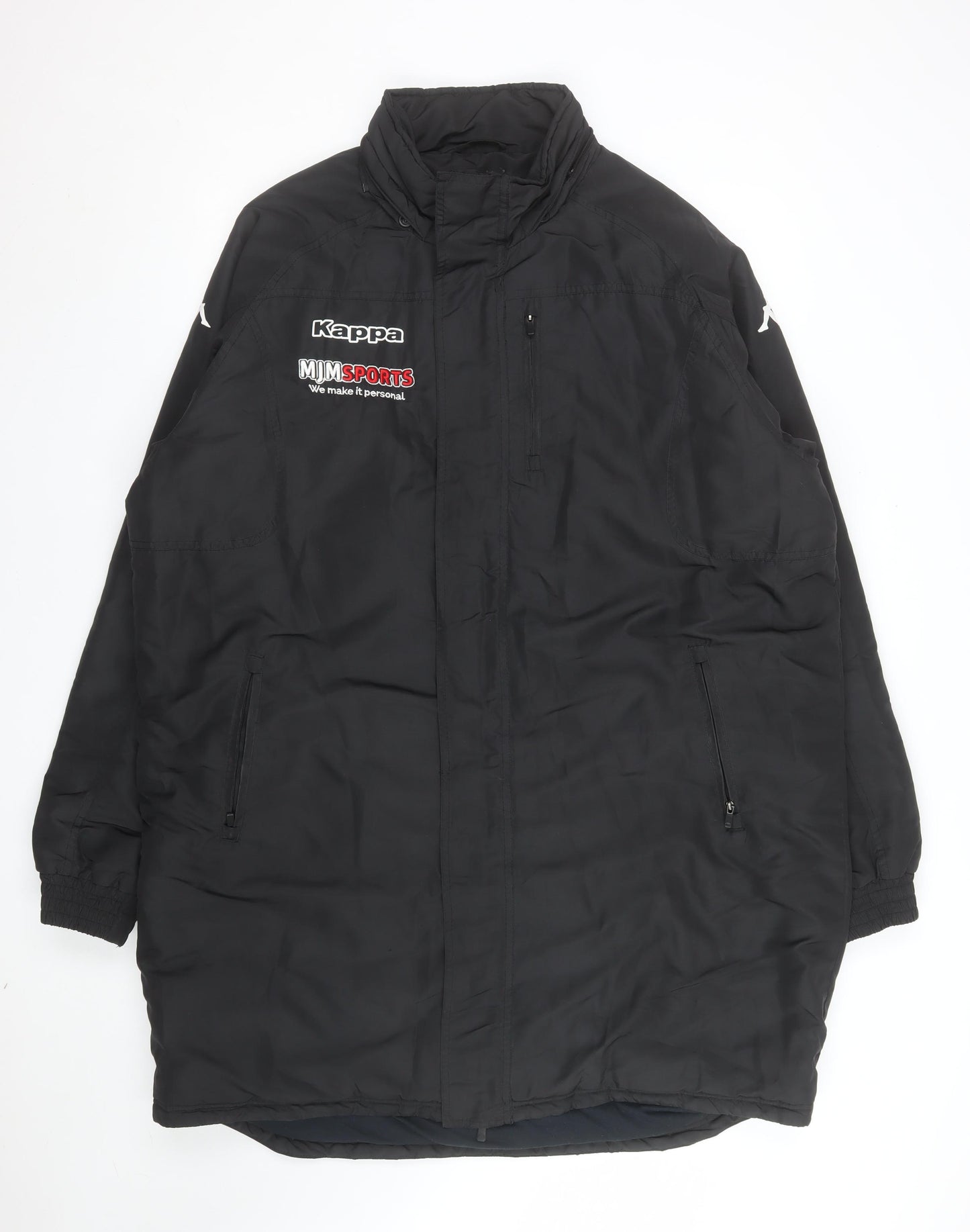 Kappa Men’s Black XL Long Lined Winter Parka Coat