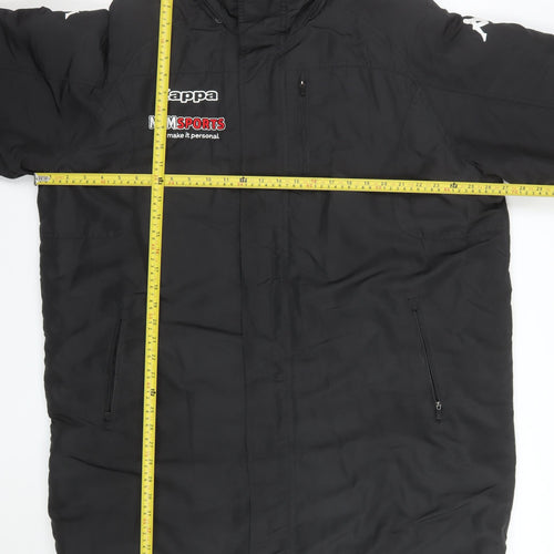 Kappa Men’s Black XL Long Lined Winter Parka Coat