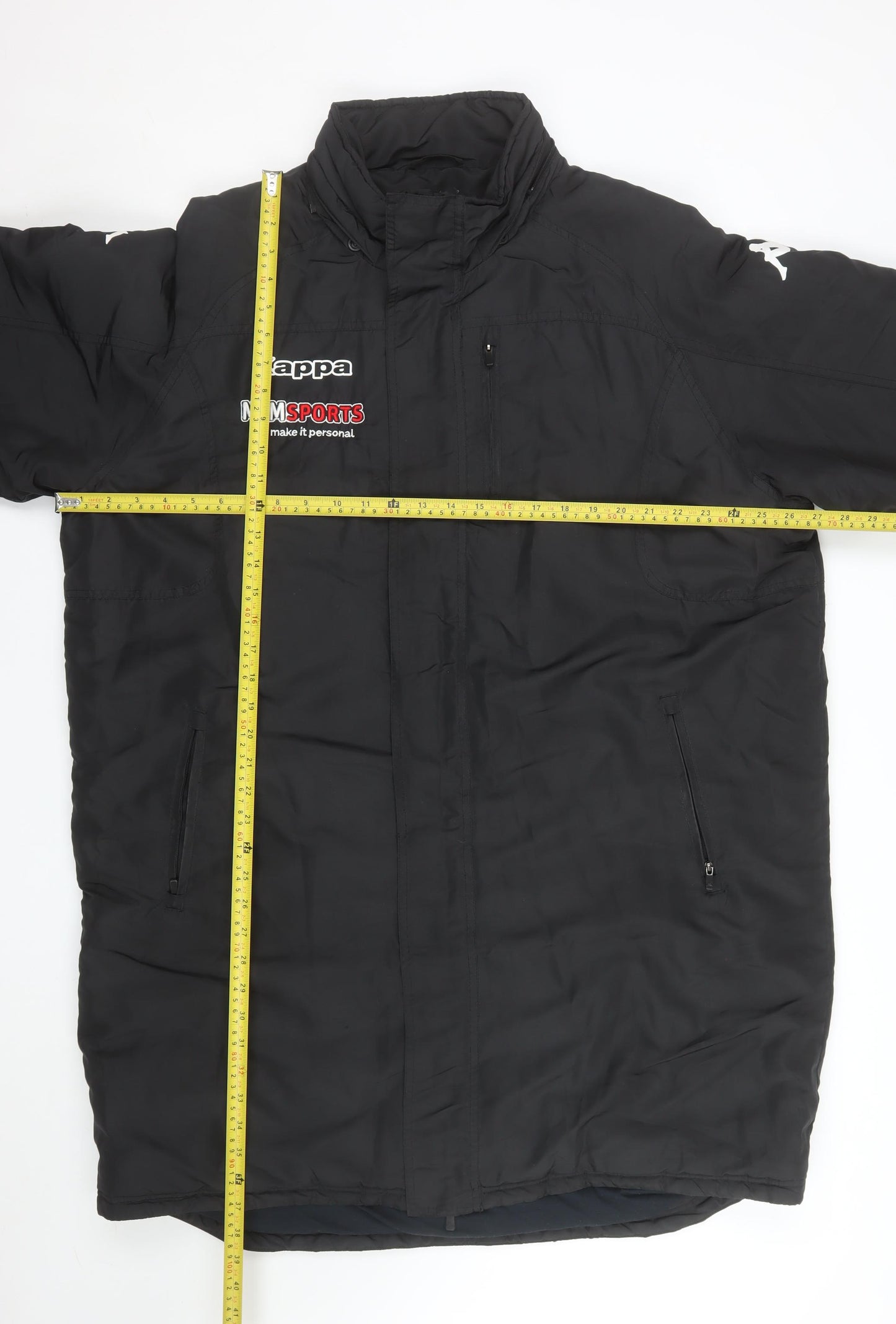 Kappa Men’s Black XL Long Lined Winter Parka Coat