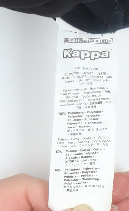 Kappa Men’s Black XL Long Lined Winter Parka Coat