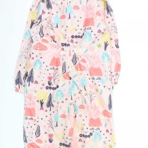 Peppa Pig Girls Pink Hooded Waterproof Rain Suit 5-6 Years Cartoon Print