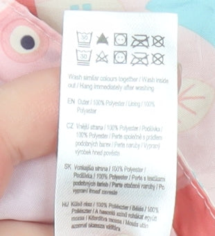 Peppa Pig Girls Pink Hooded Waterproof Rain Suit 5-6 Years Cartoon Print