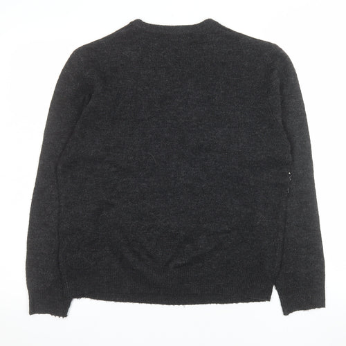 Marks and Spencer Womens Grey Sequin Star Moon Jumper Size M