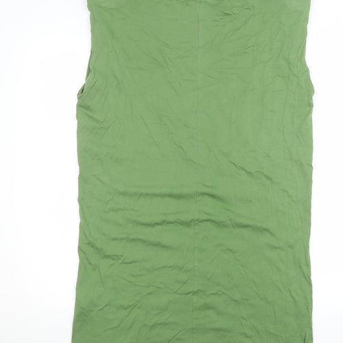 Very Womens Green Basic Sleeveless Cotton T-Shirt Size 12