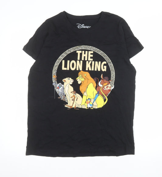 Disney Women’s Black Lion King Graphic Cotton T-Shirt Size 12