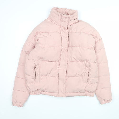 Light Before Dark Womens Pink XS Puffer Jacket Quilted Polyester