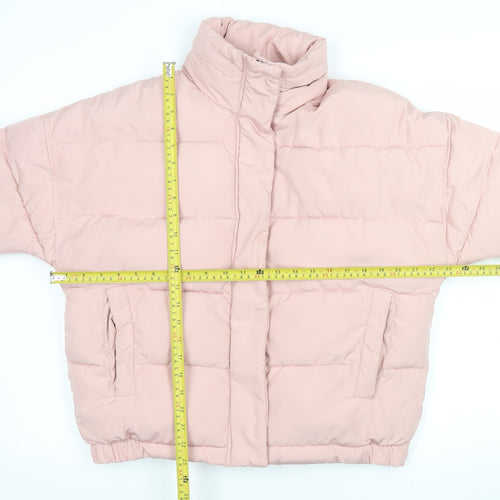 Light Before Dark Womens Pink XS Puffer Jacket Quilted Polyester