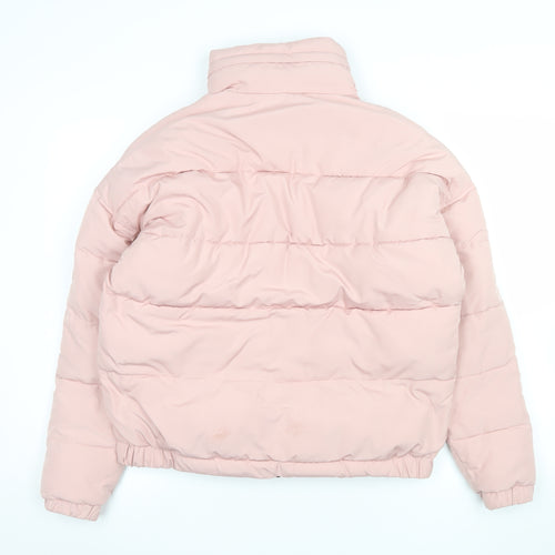 Light Before Dark Womens Pink XS Puffer Jacket Quilted Polyester