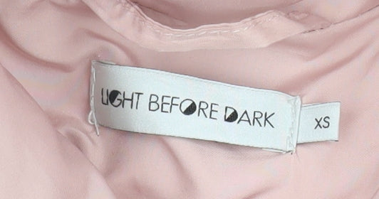 Light Before Dark Womens Pink XS Puffer Jacket Quilted Polyester