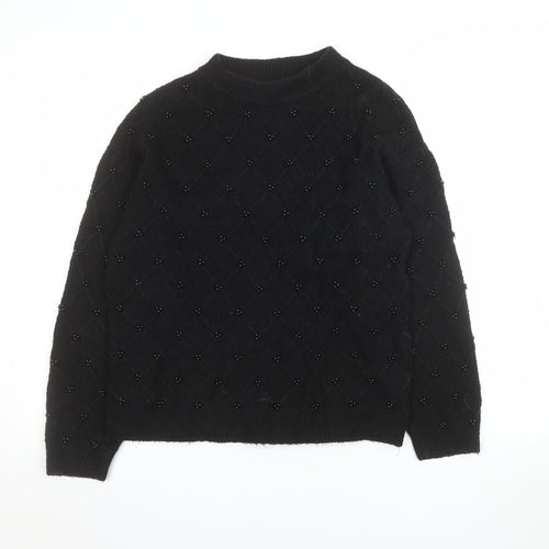 Marks and Spencer Women’s Black Beaded Pullover Jumper Size S