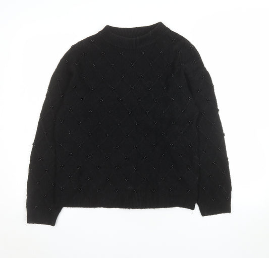 Marks and Spencer Women’s Black Beaded Pullover Jumper Size S